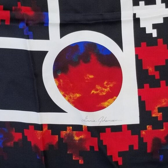 Ginnie Johansen silk scarf vintage - Picture 2 of 6